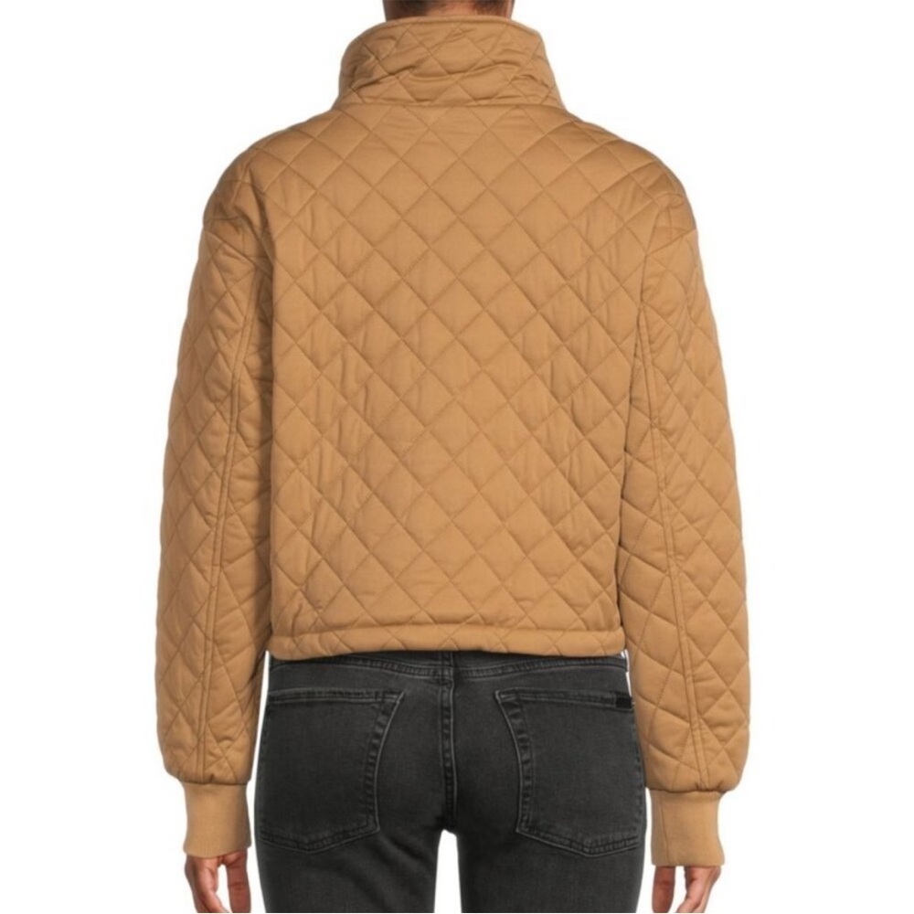 Anthropologie Avec Les Filles Tan & Orange Cropped Quilted Jacket S - Picture 2 of 11